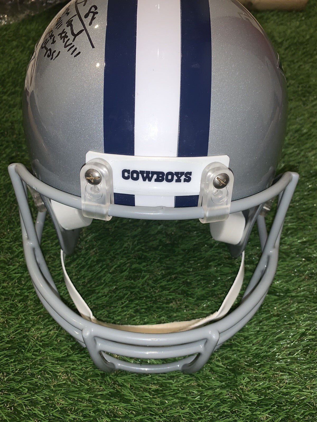 Michael Irvin Dallas Cowboys Signed Full Size Helmet Inscribed LOA