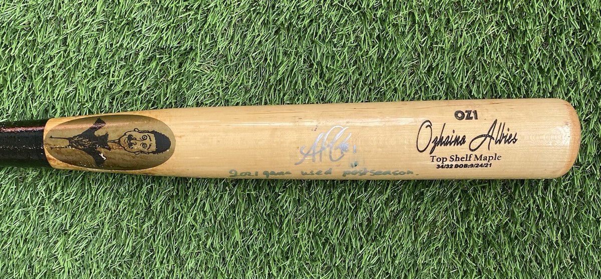 Ozzie Albies Atlanta Braves Game Used Bat “2021 Postseason NLCS Game 6” Signed