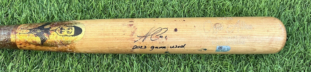 Ozzie Albies Atlanta Braves Game Used Bat 2023 Career HR’s 123/124 MLB Auth