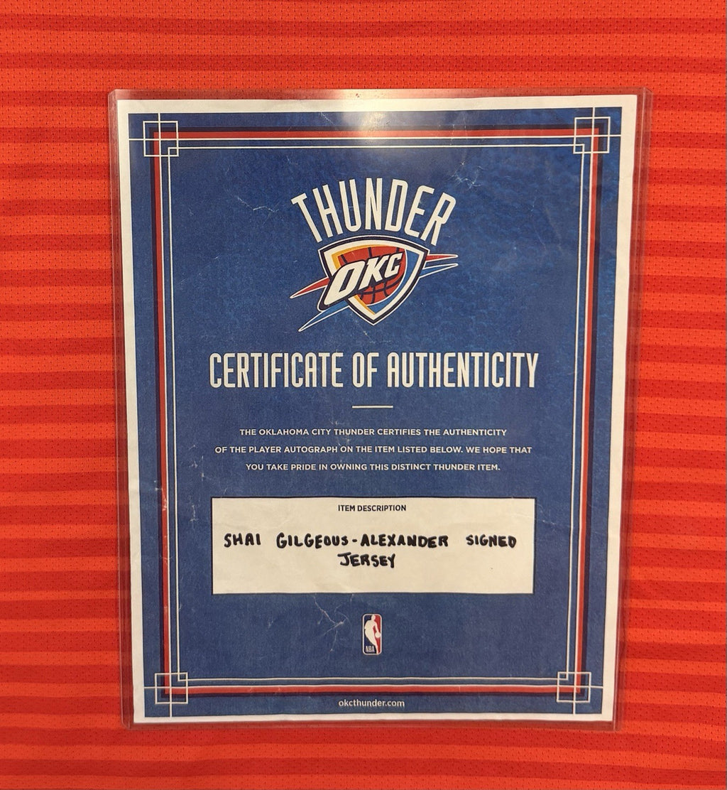 Shai Gilgeous-Alexander Signed OKC Player-Issued Statement Jersey Thunder LOA