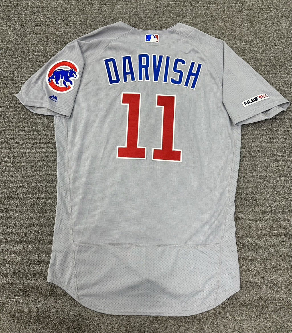 Yu Darvish Los Angeles Dodgers Game Used Worn Jersey MLB Auth 2017