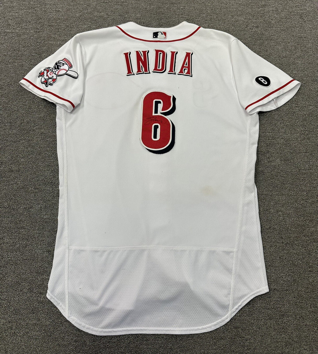 Jonathan India Cincinnati Reds Game Used Jersey 2021 MLB Debut ROY Year MLB Auth