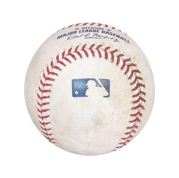 Christian Yelich Milwaukee Brewers Game Used Baseball “Triple” MLB Auth 2019