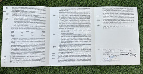Bert Blyleven 1973 Minnesota Twins MLB Player Contract 1st ASG Year Blyleven LOA