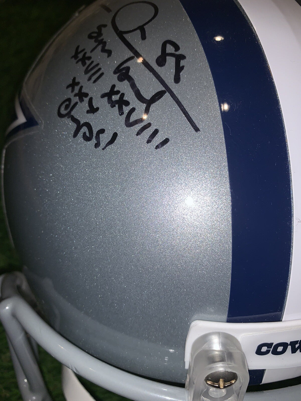 Michael Irvin Dallas Cowboys Signed Full Size Helmet Inscribed LOA
