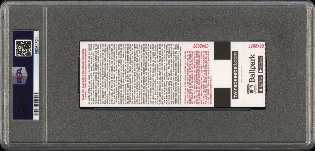 Julio Rodriguez Seattle Mariners Signed MLB Debut Ticket Stub PSA 10 / Auto 10