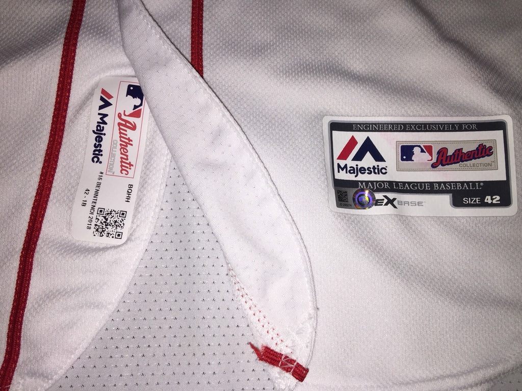 Andrew Benintendi Boston Red Sox Game Used Worn Jersey MLB Auth 2018 WS Season