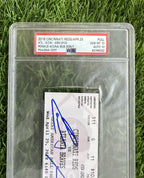 Ronald Acuna Jr. “MLB Debut / 1st Hit” Ticket Stub PSA/DNA 10/ 10 Signed POP 2!