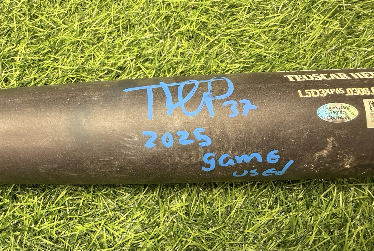 Teoscar Hernandez 2025 Dodgers Game Used Bat Signed 213th HR MLB Auth GUG LOA