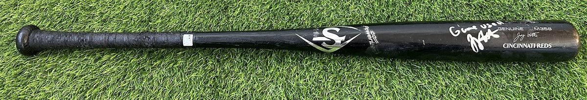 Joey Votto Cincinnati Reds Game Used Bat Signed “Postseason Hits 9/10” 2020