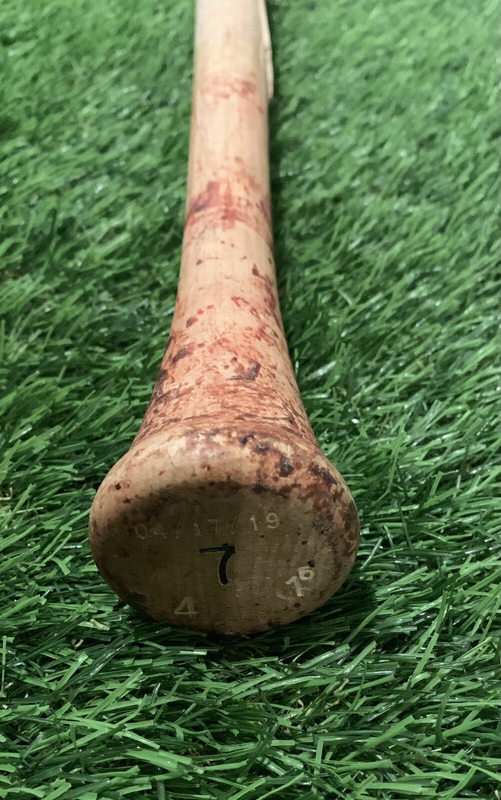 Eugenio Suarez Cincinnati Reds Game Used Bat 2019 “MLB Auth Matched Hit”