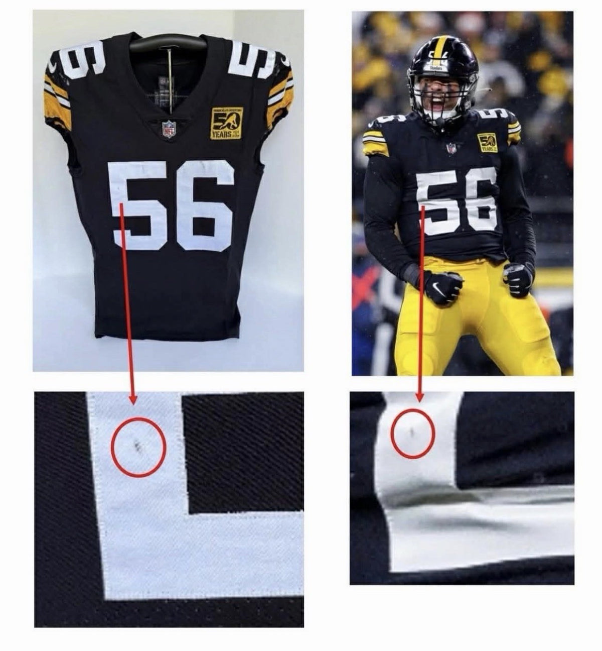 Alex Highsmith Game-Used Pittsburgh Steelers Jersey – 12/24/22 – Photo Matched
