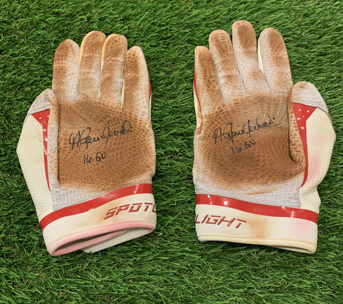 Andrew Benintendi Boston Red Sox Game Used Batting Gloves 2016 *1st Career HR*