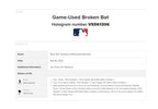 Willy Adames Milwaukee Brewers Game Used Bat “Ties/Passes Yount” MLB Auth