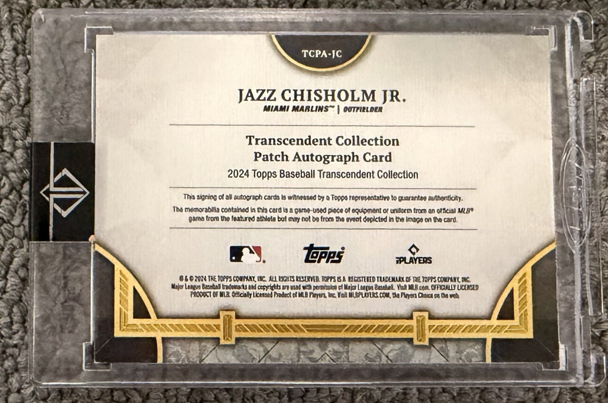 Jazz Chisholm Topps Transcendent 2024 Baseball Card TCPA-JC Auto #’ed 3/10