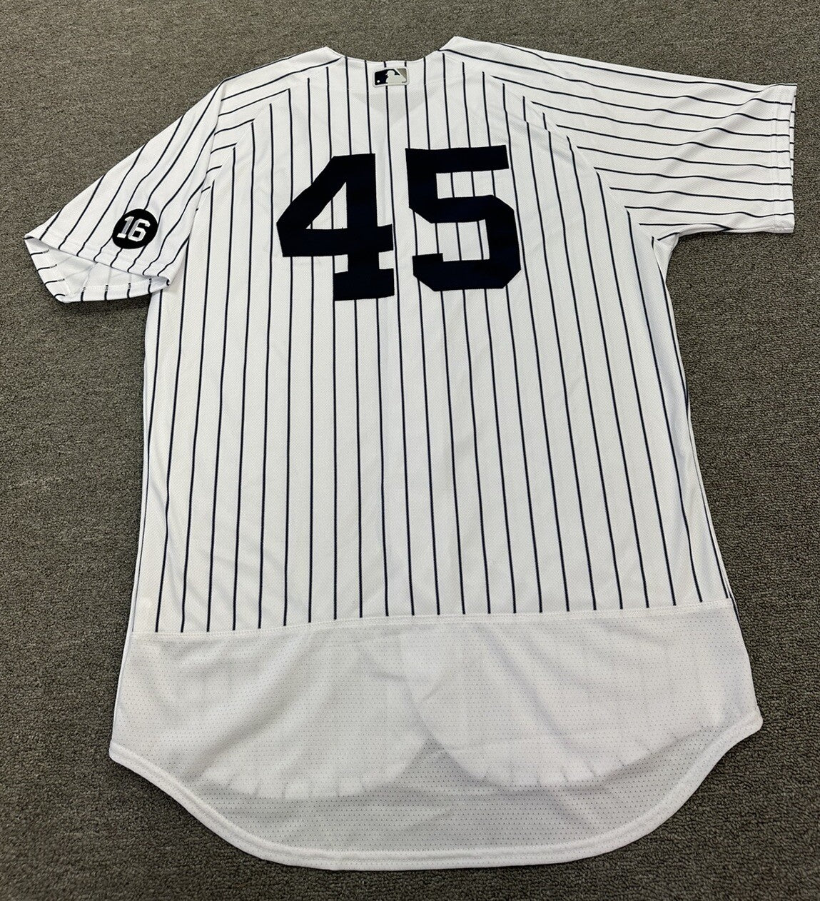 Gerrit Cole New York Yankees Game Issued Jersey 2021 Whitey Memorial Patch MLB