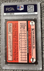 Ken Griffey Jr. 1989 Topps Traded #41T Signed Rookie Baseball Card Auto PSA 10