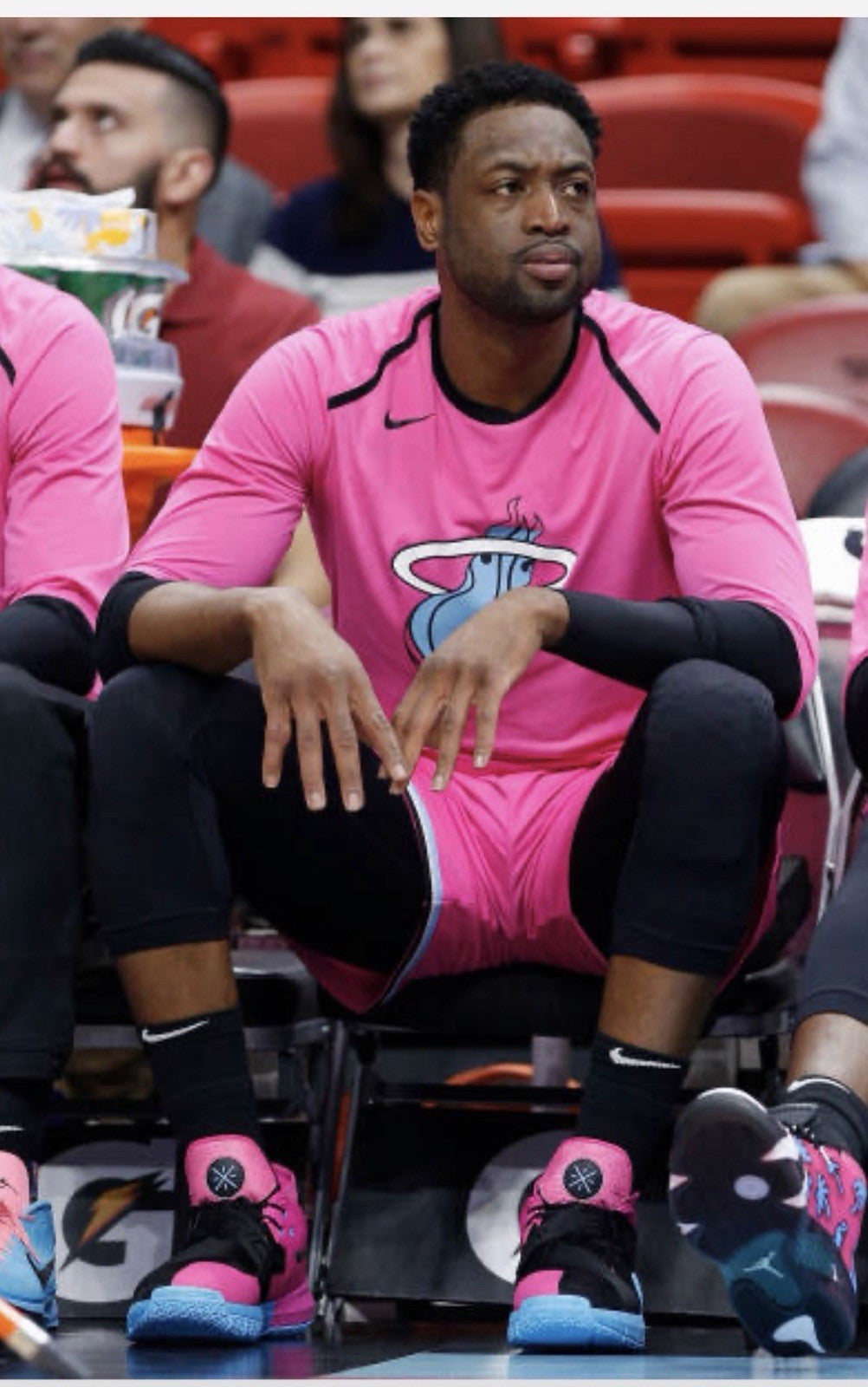Dwayne Wade Miami Heat Game Used Shooting Shirt 2018