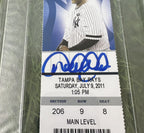 Derek Jeter New York Yankees Signed Ticket Stub Career Hit 3000 PSA Auth Auto