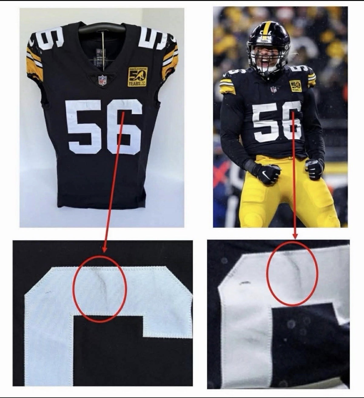 Alex Highsmith Game-Used Pittsburgh Steelers Jersey – 12/24/22 – Photo Matched