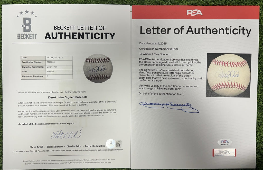 Derek Jeter New York Yankees Signed 3,000th Hit "Game Ready" Baseball MLB Auth